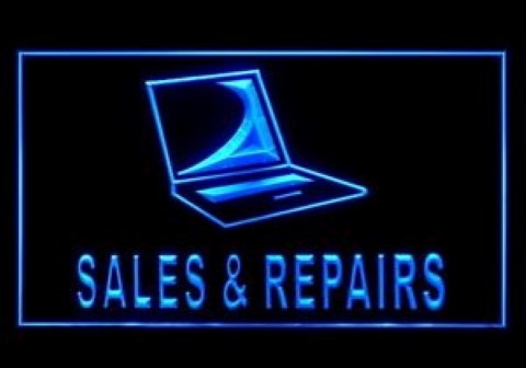 Notebook Laptop Sales Repairs LED Neon Sign